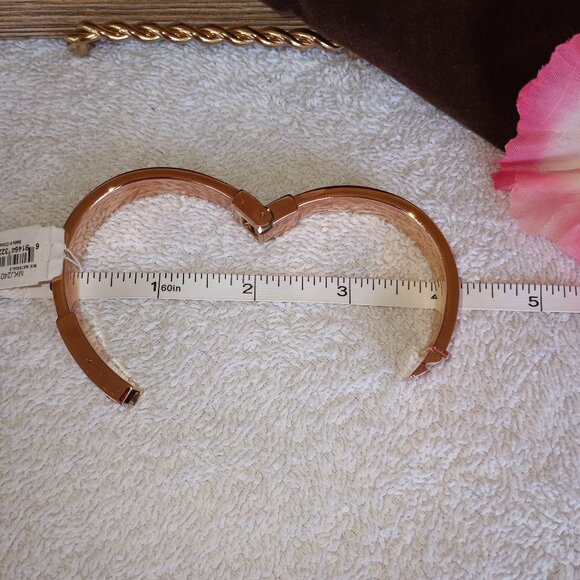 MK rose gold hinged bracelet - Picture 10 of 13